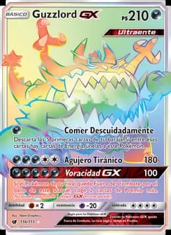 Guzzlord GX card in Spanish