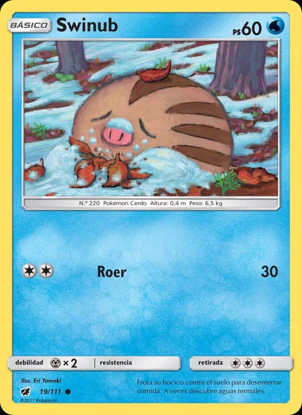 Swinub card in Spanish