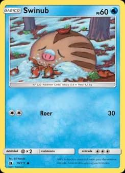 Swinub card in Spanish