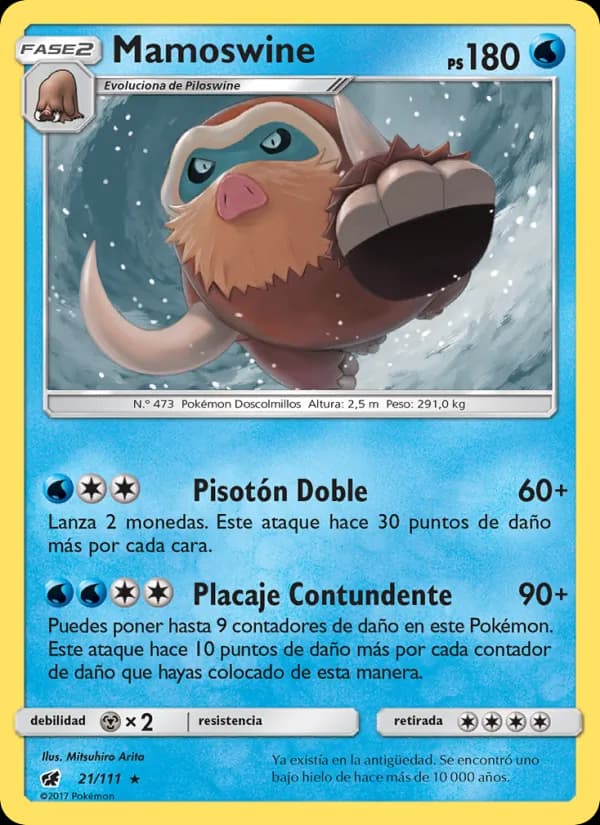 Mamoswine card in Spanish