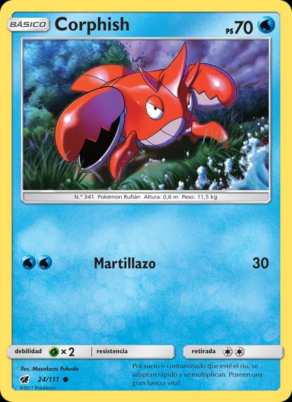 Corphish card in Spanish