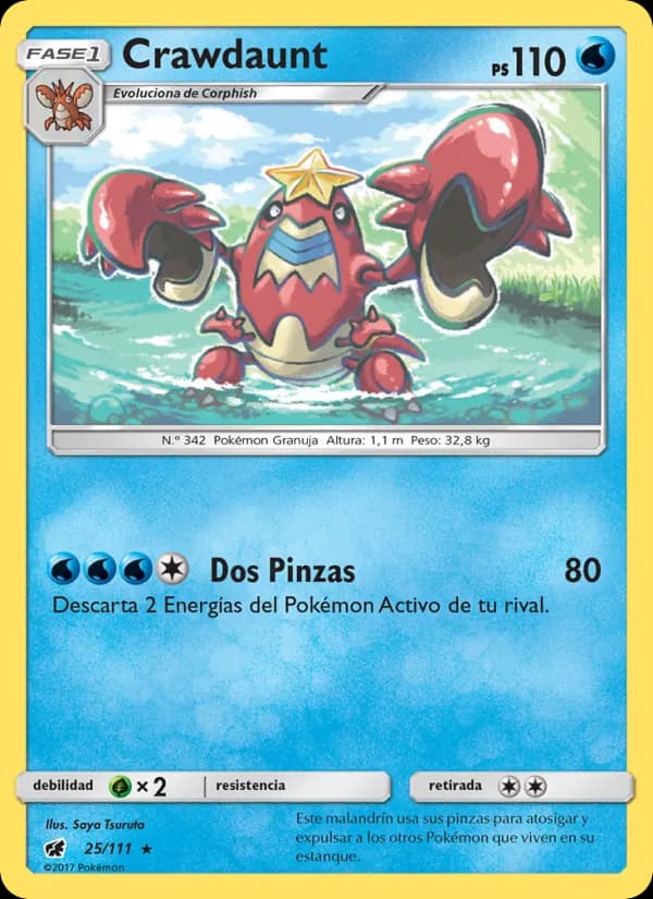 Crawdaunt card in Spanish
