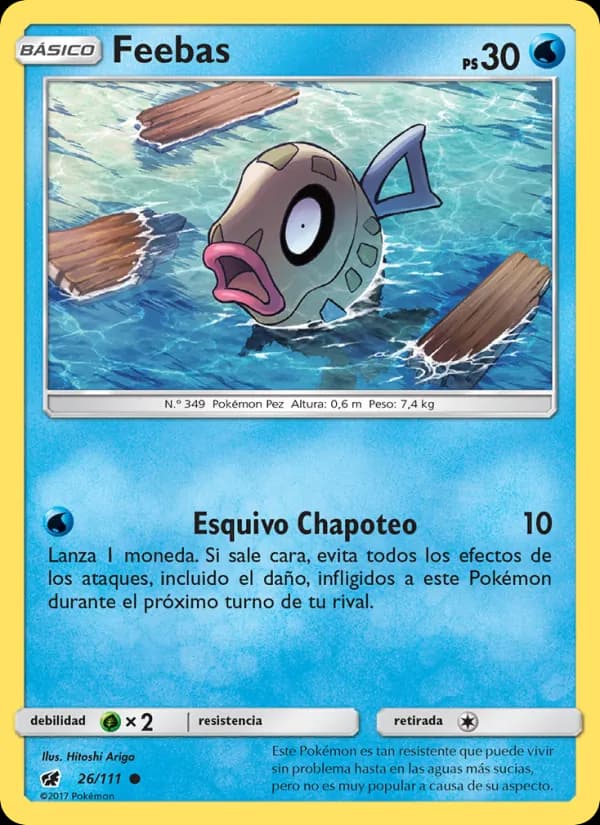 Feebas card in Spanish
