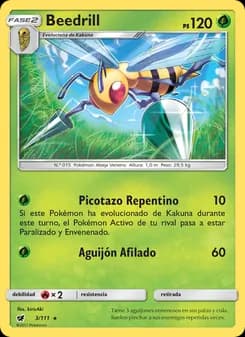 Beedrill card in Spanish