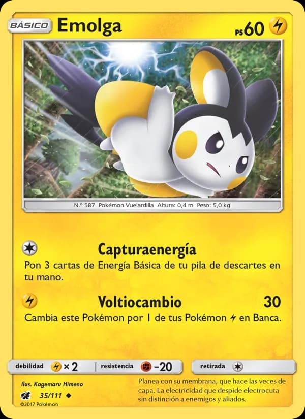 Emolga card in Spanish