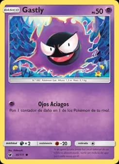 Gastly card in Spanish