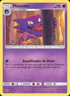 Haunter card in Spanish