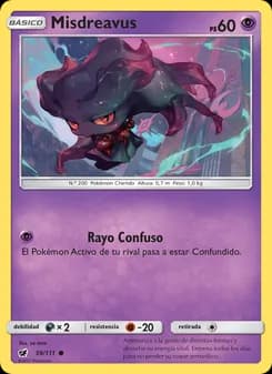 Misdreavus card in Spanish