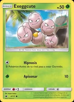 Exeggcute card in Spanish