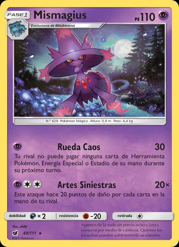 Mismagius card in Spanish