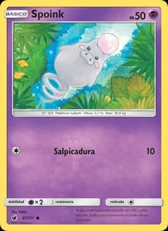 Spoink card in Spanish