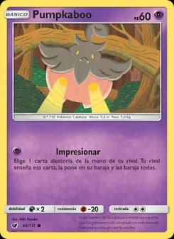Pumpkaboo card in Spanish