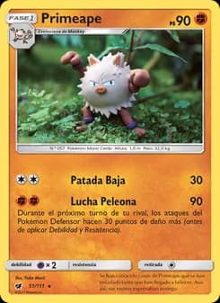 Primeape card in Spanish