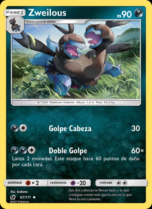Zweilous card in Spanish
