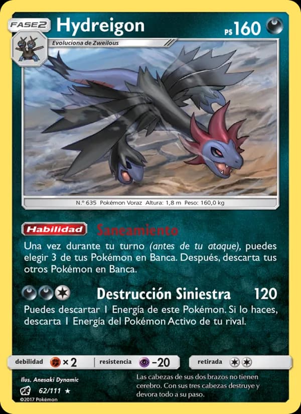 Hydreigon card in Spanish
