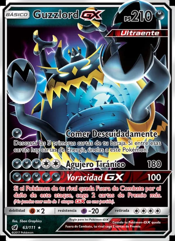 Guzzlord GX card in Spanish