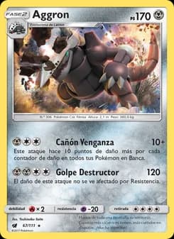 Aggron card in Spanish
