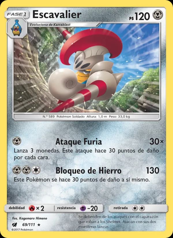 Escavalier card in Spanish