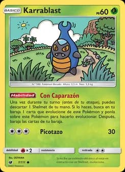 Karrablast card in Spanish