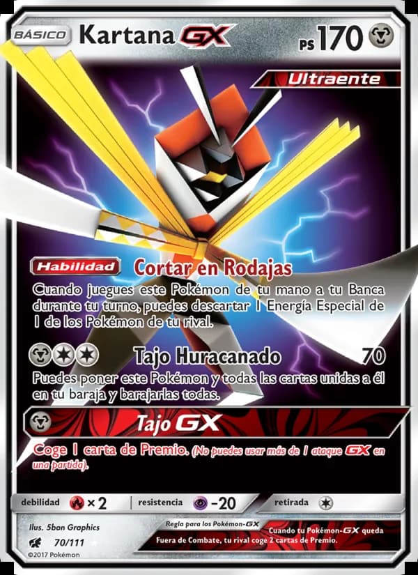 Kartana GX card in Spanish