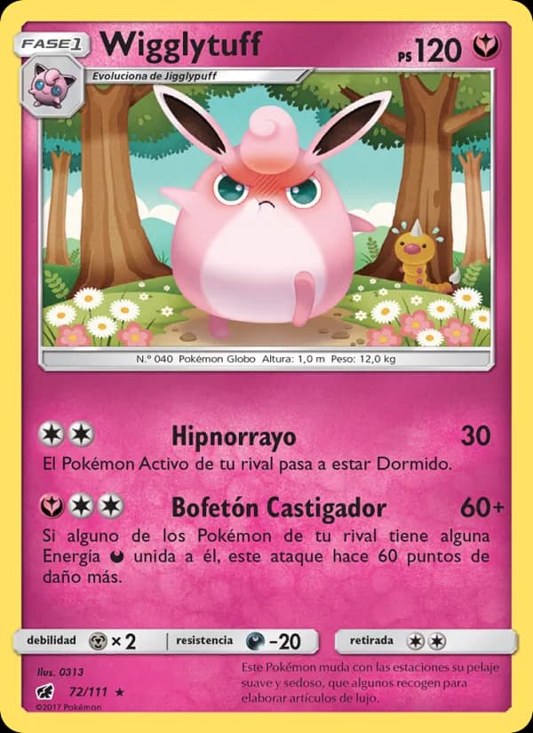 Wigglytuff card in Spanish