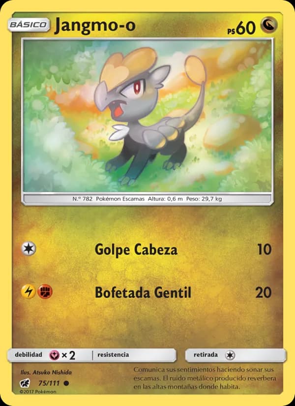 Jangmo-o card in Spanish