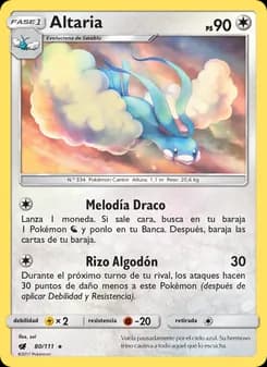 Altaria card in Spanish