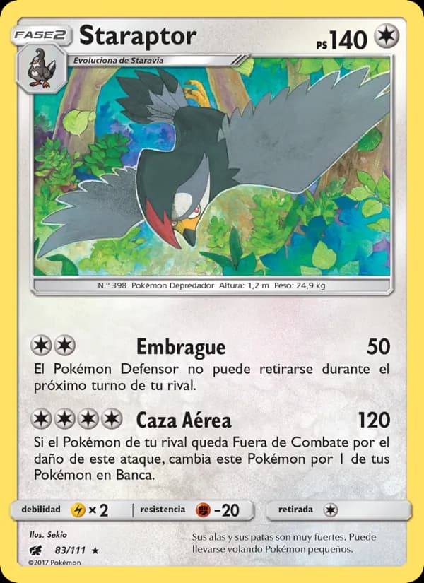 Staraptor card in Spanish
