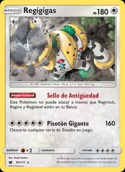 Regigigas card in Spanish