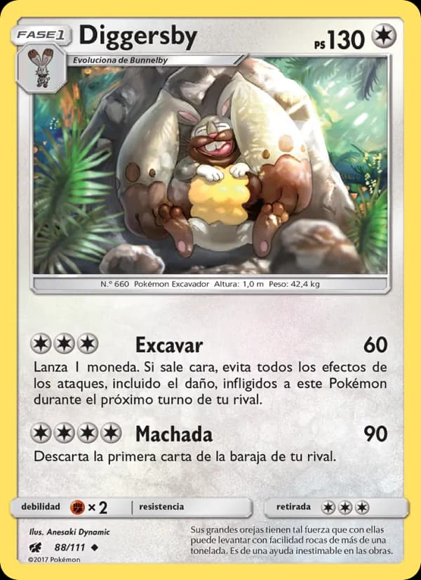 Diggersby card in Spanish