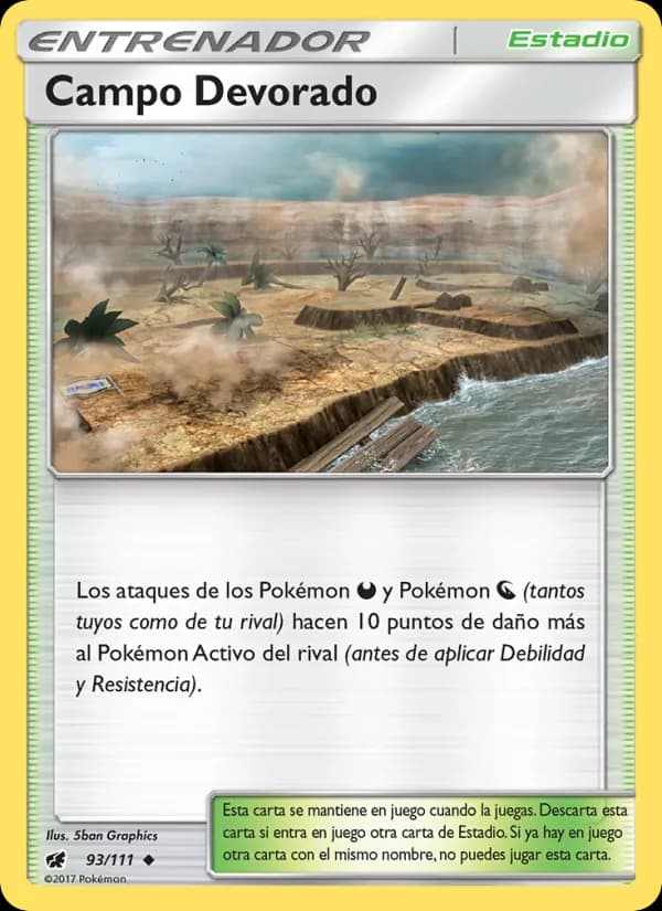 Campo Devorado card in Spanish