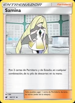 Samina card in Spanish