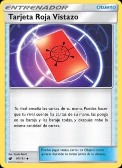 Tarjeta Roja Vistazo card in Spanish