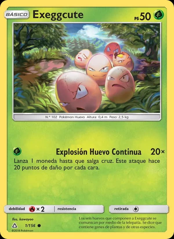 Exeggcute card in Spanish
