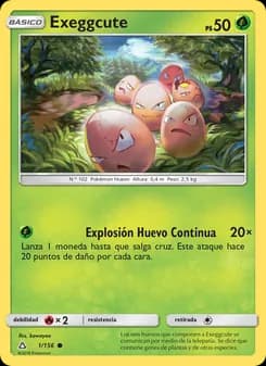 Exeggcute card in Spanish