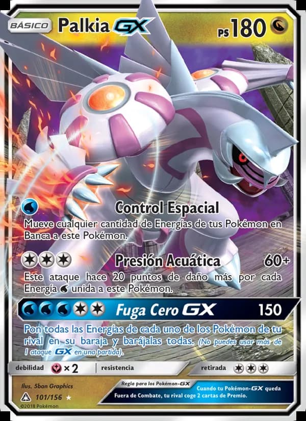 Palkia GX card in Spanish