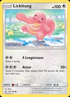 Lickitung card in Spanish