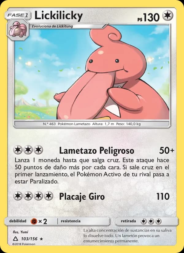 Lickilicky card in Spanish