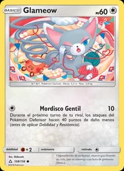 Glameow card in Spanish