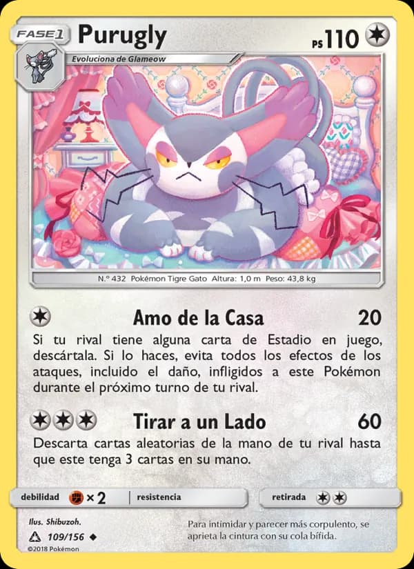 Purugly card in Spanish