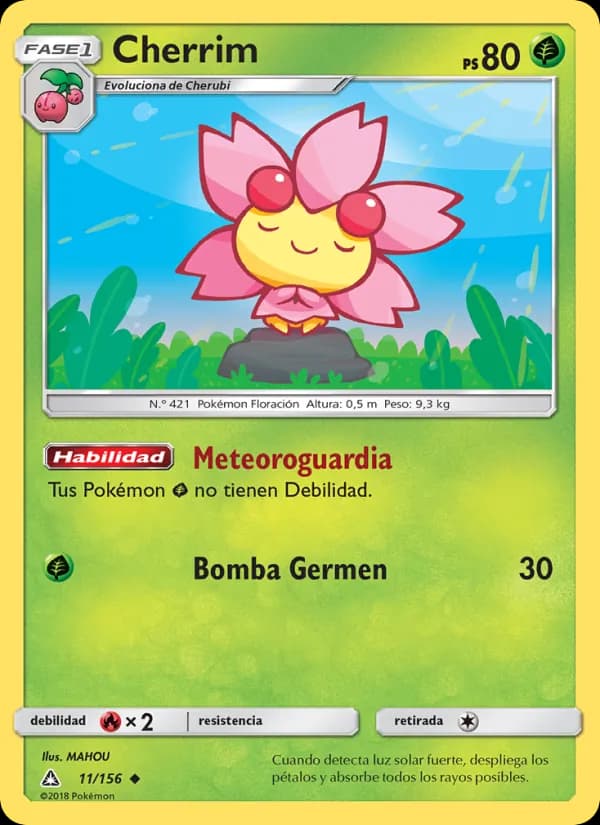 Cherrim card in Spanish