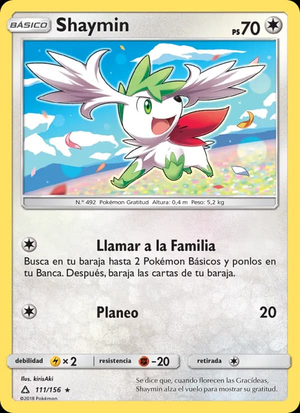 Shaymin card in Spanish