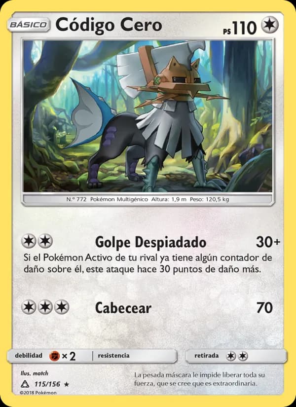 Código Cero card in Spanish