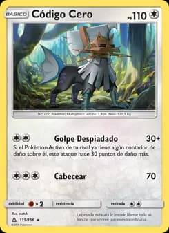 Código Cero card in Spanish