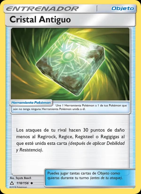 Cristal Antiguo card in Spanish