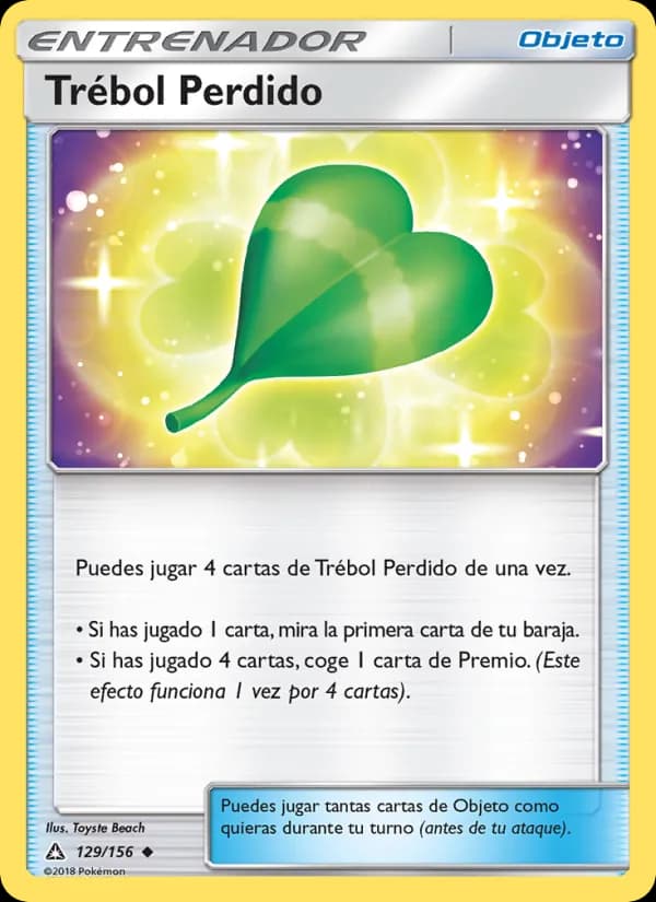 Trébol Perdido card in Spanish
