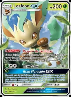 Leafeon GX card in Spanish