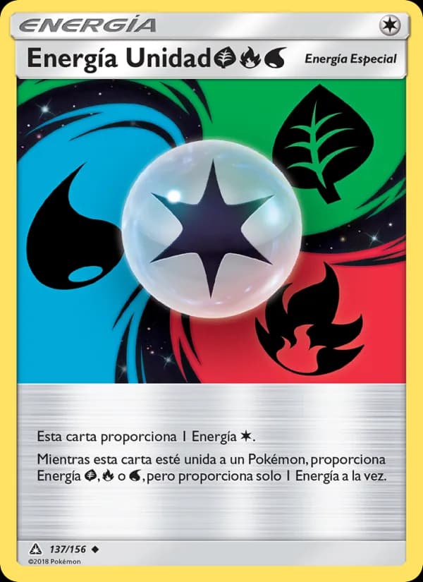 Energía Unidad GrassFireWater card in Spanish