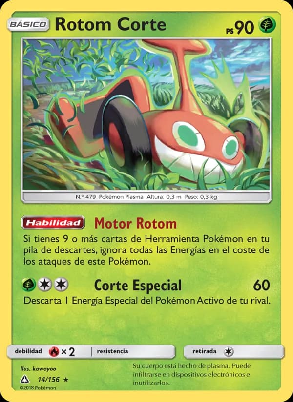 Rotom Corte card in Spanish