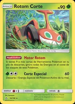 Rotom Corte card in Spanish